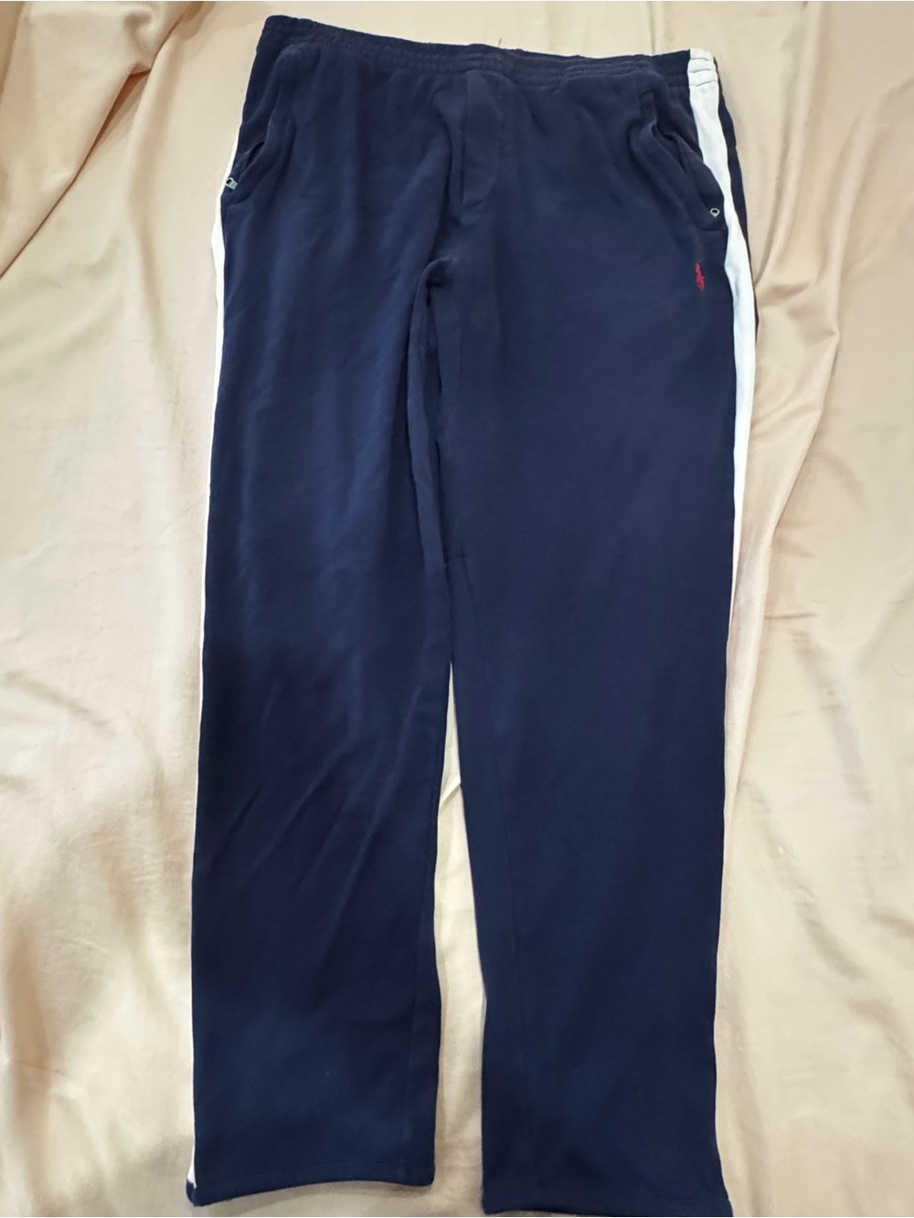 Polo by Ralph Lauren Navy Sweatpants with White Side Panels